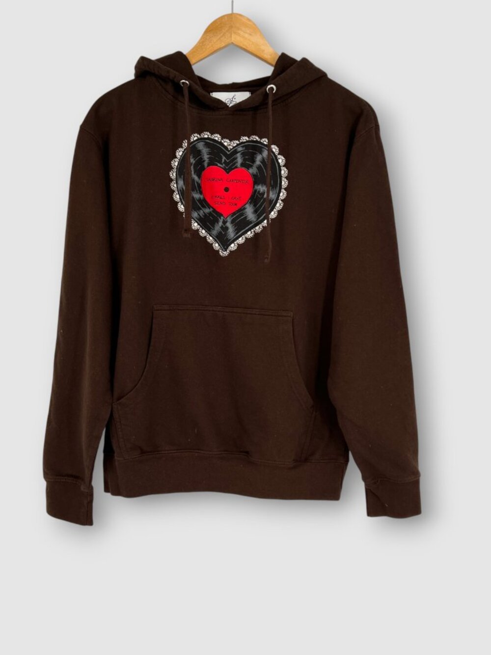 Sabrina Carpenter Emails I Can’t Send Tour Hoodie Brown Size Small